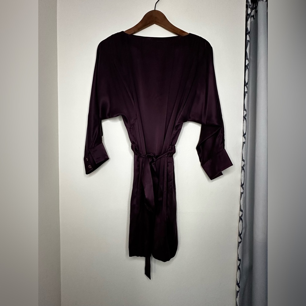 Elegant Purple Women's Silk Dress